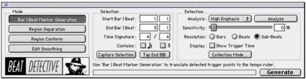 Avid Pro Tools 5.1 - Ventana Beat Detective - 1
