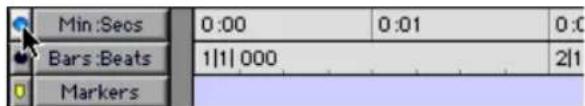 Min :Secs Bars :Beats Markers 0:00 0:01 0:0 1|1| 000 2|1