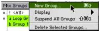 Avid Pro Tools 5.1 - Menú emergente de grupos - 1