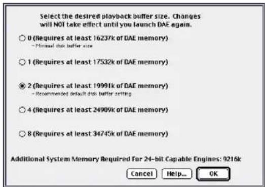 Avid Pro Tools 5.1 - Cambio del tamaño de búfer de reproducción DAE - 1
