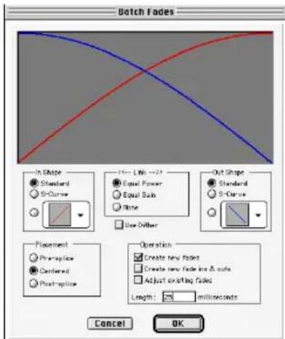 Avid Pro Tools 5.1 - Creación de lotes de fundidos y fundidos cruzados - 2