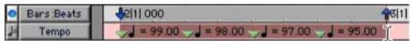 Avid Pro Tools 5.1 - Inserción de eventos de tempo - 6