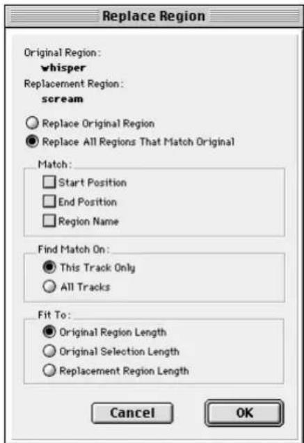 Avid Pro Tools 5.1 - Sustitución de regiones - 1