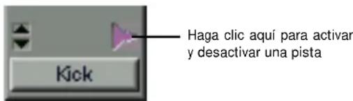 Haga clic aquí para activar y desactivar una pista Kick