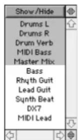 Avid Pro Tools 5.1 - Ocultar pistas - 1