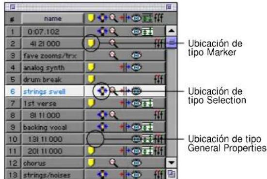 Ubcación de tipo Marker Ubcación de tipo Selection Ubcación de tipo General Properties name 1 0:07.102 2 41 21 000 3 fave zooms/trx 4 analog synth 5 drum break 6 strings swell 7 1st verse 8 81 11 000 9 backing vocal 10 131 11 000 11 201 11 000 12 chorus 13 strings/noises