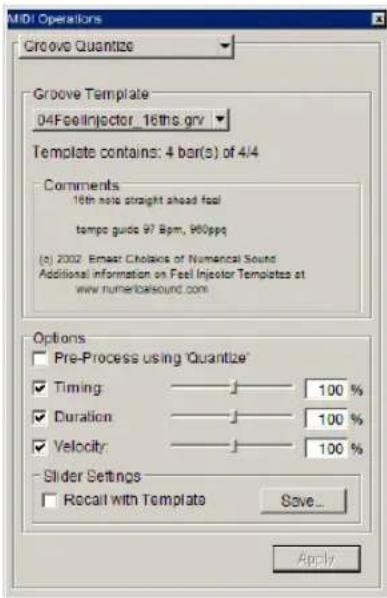 Avid Pro Tools 6.7 - Groove Quantize - 1