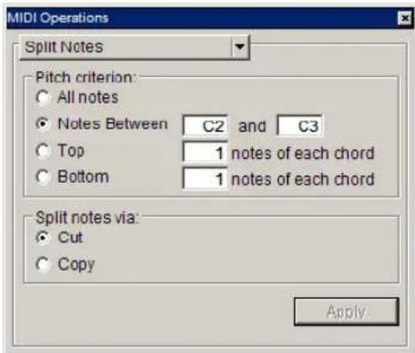 Avid Pro Tools 6.7 - Para abrir la ventana Split Notes: - 1