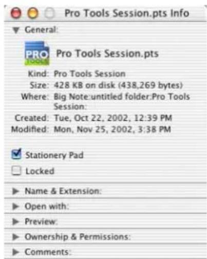 Avid Pro Tools 6.7 - Para crear una plantilla de sesión personalizada en Macintosh: - 1