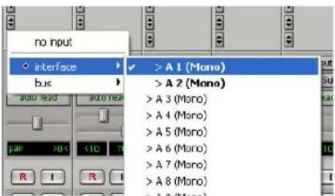 no input interface bus > A 1 (Mono) > A 2 (Mono) > A 3 (Mono) > A 4 (Mono) > A 5 (Mono) > A 6 (Mono) > A 7 (Mono) > A 8 (Mono) > A 9 (Mono)