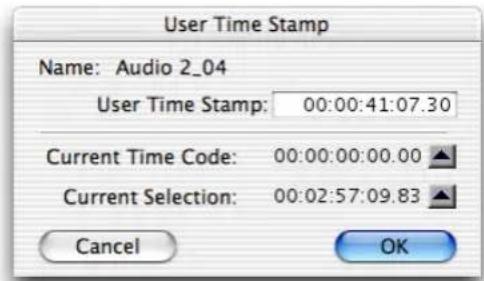 Avid Pro Tools 6.7 - Para asignar un registro de tiempo a una región (o más) con un nuevo número de fotograma SMPTE: - 1