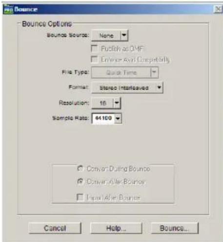 Avid Pro Tools 6.7 - Para crear una película QuickTime con audio rebotado incrustado como banda sonora: - 1