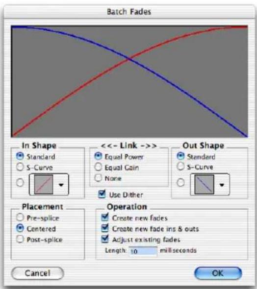 Avid Pro Tools 6.7 - Para crear fundldos cruzados entre varias regiones en una misma operación: - 2