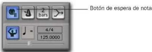Botón de espera de nota 4/4 125.0000