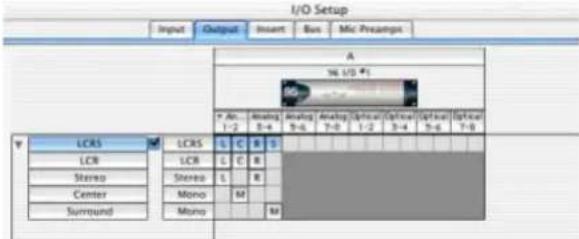 Avid Pro Tools 6.7 - Ejemplo de configuración LCRS - 1