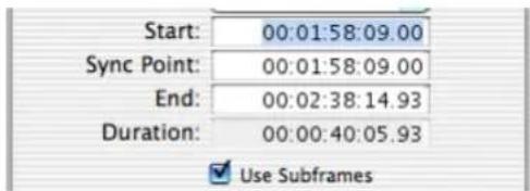 Avid Pro Tools 6.7 - Opción Use Subframes - 1