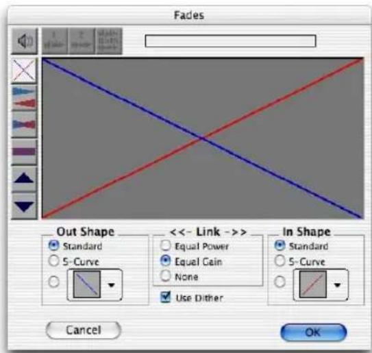 Avid Pro Tools 6.7 - Cuadro de diálogo Fades - 1