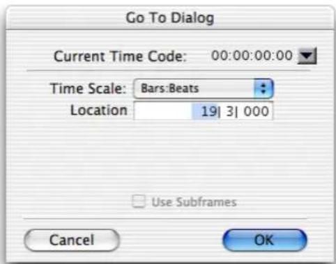 Avid Pro Tools 6.7 - Para ir a una ubicación específica en MIDI Event List: - 1
