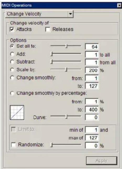 Avid Pro Tools 6.7 - Para abrir la ventana Change Velocity: - 1
