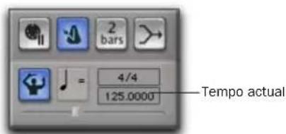 2 bars 4/4 125.0000° Tempo actual