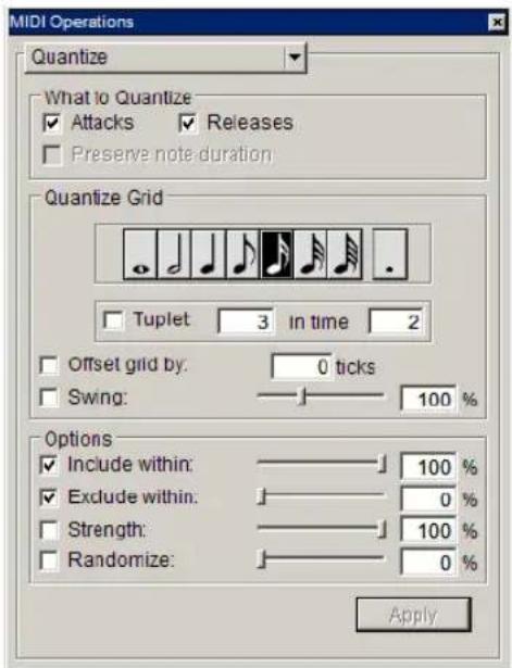 Avid Pro Tools 6.7 - Para abrir la ventana Quantize: - 1