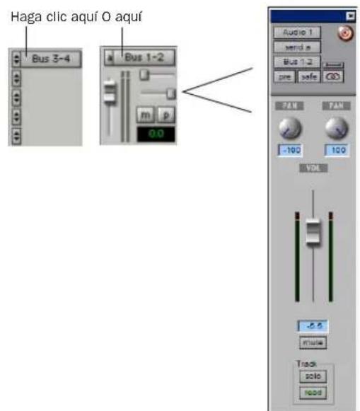Haga clic aquí O aquí Bus 3-4 Bus 1-2 m.p 0.0 Audio 1 write a Bus 1-2 are safe PAN PAN -100 100 VOL -5.5 music Track sole head