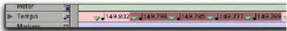 Avid Pro Tools 6.7 - Para copiar y pegar varios sucesos de tempo: - 1