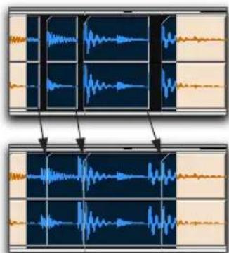 Avid Pro Tools 6.7 - Para recortar desde un punto de fin para llenar espacios: - 1