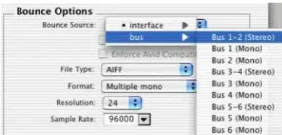 Avid Pro Tools 6.7 - Para configurar la fuente de rebote: - 1