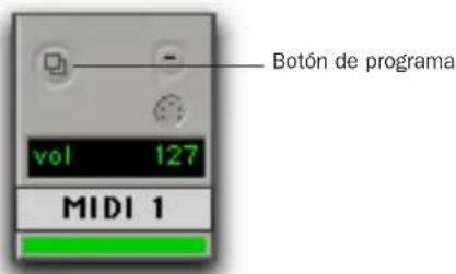 Botón de programa vol 127 MIDI 1