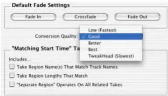 Avid Pro Tools 6.7 - Para configurar la calidad de conversión de frecuencia de muestreo: - 1