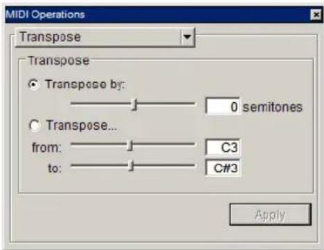 Avid Pro Tools 6.7 - Para abrir la ventana Transpose: - 1