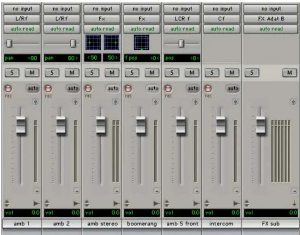 Avid Pro Tools 6.7 - Ejemplos de combinaciones des submezclas - 1