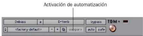 Activación de automatización Debass a E-Verb bypass TDM + - + compare auto safe