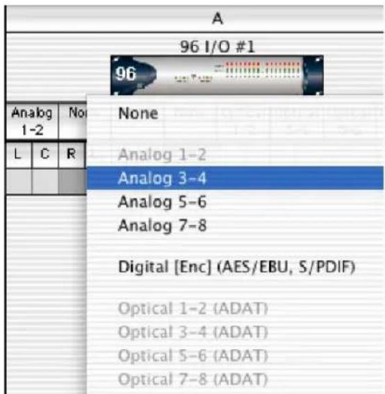 Avid Pro Tools 6.7 - Dirección de entradas y salidas de hardware a entradas y salidas de Pro Tools - 1