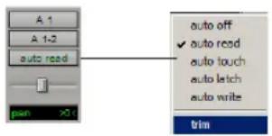 A 1 A 1-2 auto read pan >0 auto off ✓ auto read auto touch auto latch auto write trim