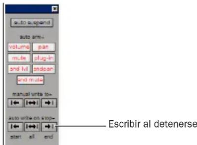 Avid Pro Tools 6.7 - Para escribir valores delta de recorte actuales al principio, fin o en toda la plsta o selección: - 1