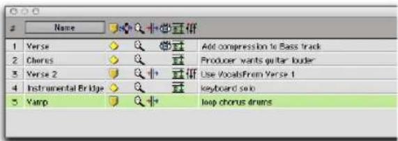 Avid Pro Tools 6.7 - Filtro de visualización de ubicaciones de memoria - 3