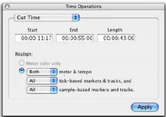Avid Pro Tools 6.7 - Para abrir la página Cut Time: - 1