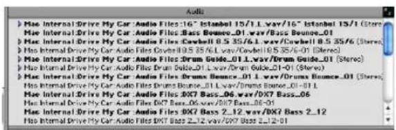 Avid Pro Tools 6.7 - Información de archivo para regiones de audio - 1