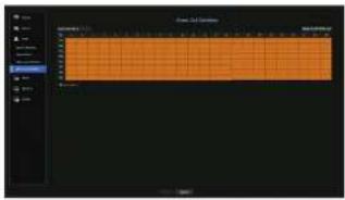 Screenshot of a software interface showing a grid-based editor with orange progress bar and control panel