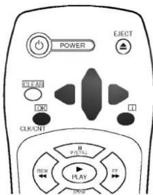 POWER EJECT CLEAR OK CLK/CNT H INSTALL REW PLAY FF START