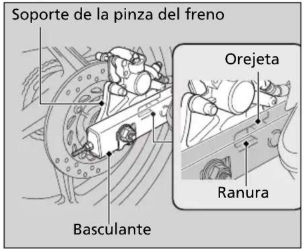 Soporte de la pinza del freno Orejeta Ranura Basculante