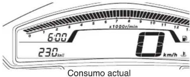 6:00 230 km/h x1000r/min km/h Consumo actual