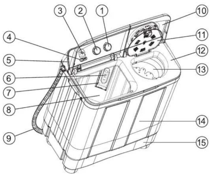 Mabe LMD1123PBAB0 - partes de la lavadora - 1
