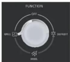FUNCTION OFF GRI.L BROIL DEFROST
