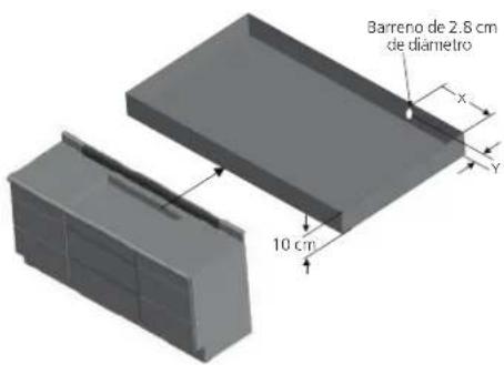 Barreno de 2.8 cm de diametro 10 cm