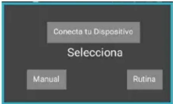 Conecta tu Dispositivo Selecciona Manual Rutina