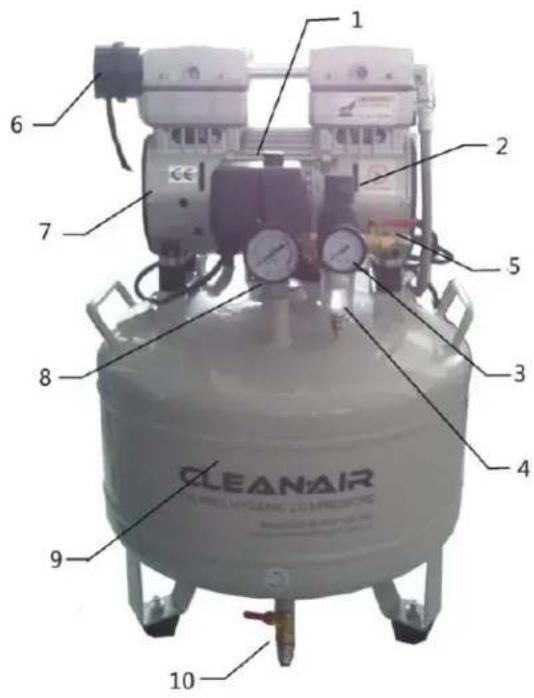 1 2 3 4 5 6 7 8 9 10 CLEAN AIR PRESSURE COMPRESSOR