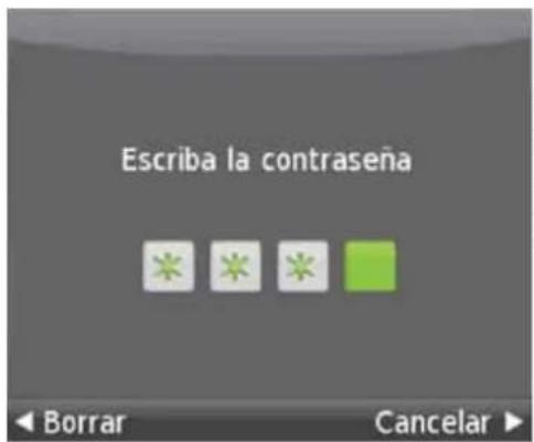 Escriba la contraseña Borrar Cancelar ▶